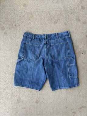 Vintage Baggy 2011 Old Navy Baggy Denim Carpenter Shorts Jorts Blue 39 x 11.5